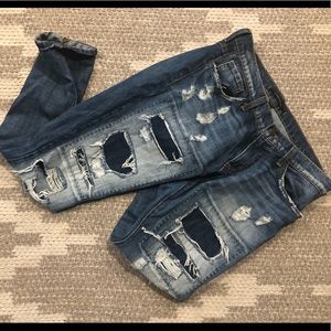Flying monkey distressed jeans